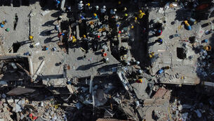<p>Search teams worked ​through the rubble of collapsed buildings in western Colombia on Sunday, nearly a week after a ‌powerful earthquake devastated cities and towns across the country's west, killing hundreds and leaving many more missing, injured or homeless. Picture (August 11): AP Photo/Santiago Saldarriaga</p>