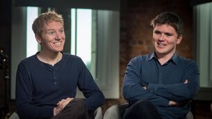 <p>Strip founders Patrick and John Collison in an interview with Bloomberg. Pictrue: David Paul Morris/Bloomberg</p> <p>Strip founders Patrick and John Collison in an interview with Bloomberg. Pictrue: David Paul Morris/Bloomberg</p>