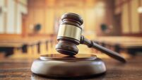 Judges gavel in courtroom legal trial and law background