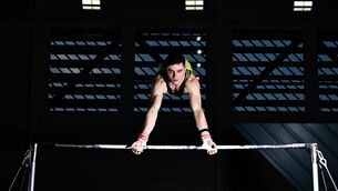 <p>RAISING THE BAR: Eamon Montgomery during the Gymnastics Ireland content gathering day at the Sport Ireland National Gymnastics Training Centre in Dublin. Pic: David Fitzgerald/Sportsfile</p>