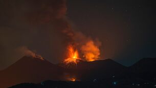 Eruptive activity continues on Mount Etna, where lava flows continue to descend on the slopes of the volcano (Salvatore Allegra/AP) Eruptive activity continues on Mount Etna, where lava flows continue to descend on the slopes of the volcano (Salvatore Allegra/AP)