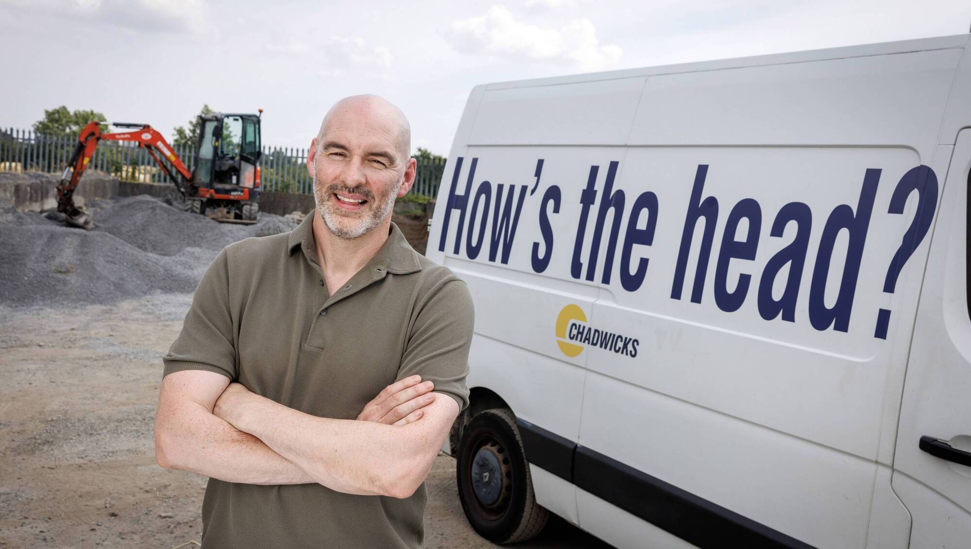 Richie Sadlier promoting the How's the Head? campaign, aimed at raising awareness of mental health among tradespeople and those in the broader construction industry