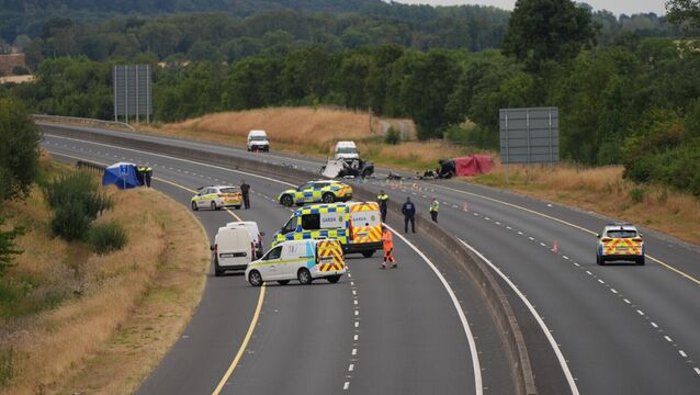 <p>Five teenagers were killed in the Kildare crash. The group of youths, all of them wearing balaclavas, were in a stolen BMW car, which had been taken from a housing estate in Athy at around 1am on Sunday. Picture: Niall Carson/PA Wire</p>