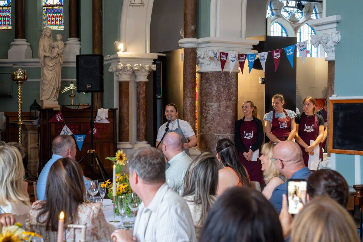 Aishling Moore of Goldie speaking to diners. Picture: ThaliaGreaux