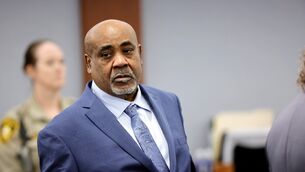 Duane Davis in court for his murder trial, related to the 1996 killing of rapper Tupac Shakur, at Clark County District Court Regional Justice Centre in Las Vegas (Steve Marcus/Pool Photo via AP)