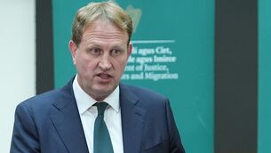 <p>Justice Minister Jim O'Callaghan speaking to members of the media at the Department of Justice in Dublin, following a crash on the M9 northbound at Junction 3 in Co Kildare where five teenagers, all occupants of one of the vehicles, died and four people were seriously injured. Picture: Niall Carson/PA Wire</p>