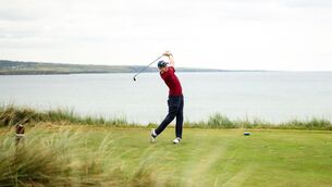 <p>IRELAND'S CALL-UP: Stuart Grehan in action at Lahinch. Pic: ©INPHO/Nick Elliott</p>