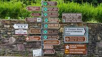 Where are we going? Tourist Sign.