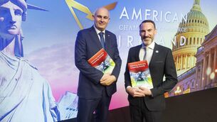 <p>AmCham president Mark Cockerill and Paul Sweetman, AmCham chief executive at the launch of its pre-budget submission. Picture: Conor McCabe</p> <p>AmCham president Mark Cockerill and Paul Sweetman, AmCham chief executive at the launch of its pre-budget submission. Picture: Conor McCabe</p>