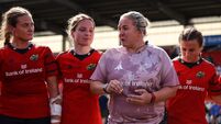 Niamh Briggs speaks to the team huddle after the game 15/8/2026