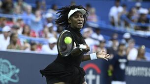 <p>BACK IN QUEENS: Venus Williams exited at the first round stage last year. Pic: AP Photo/Nick Wass</p>