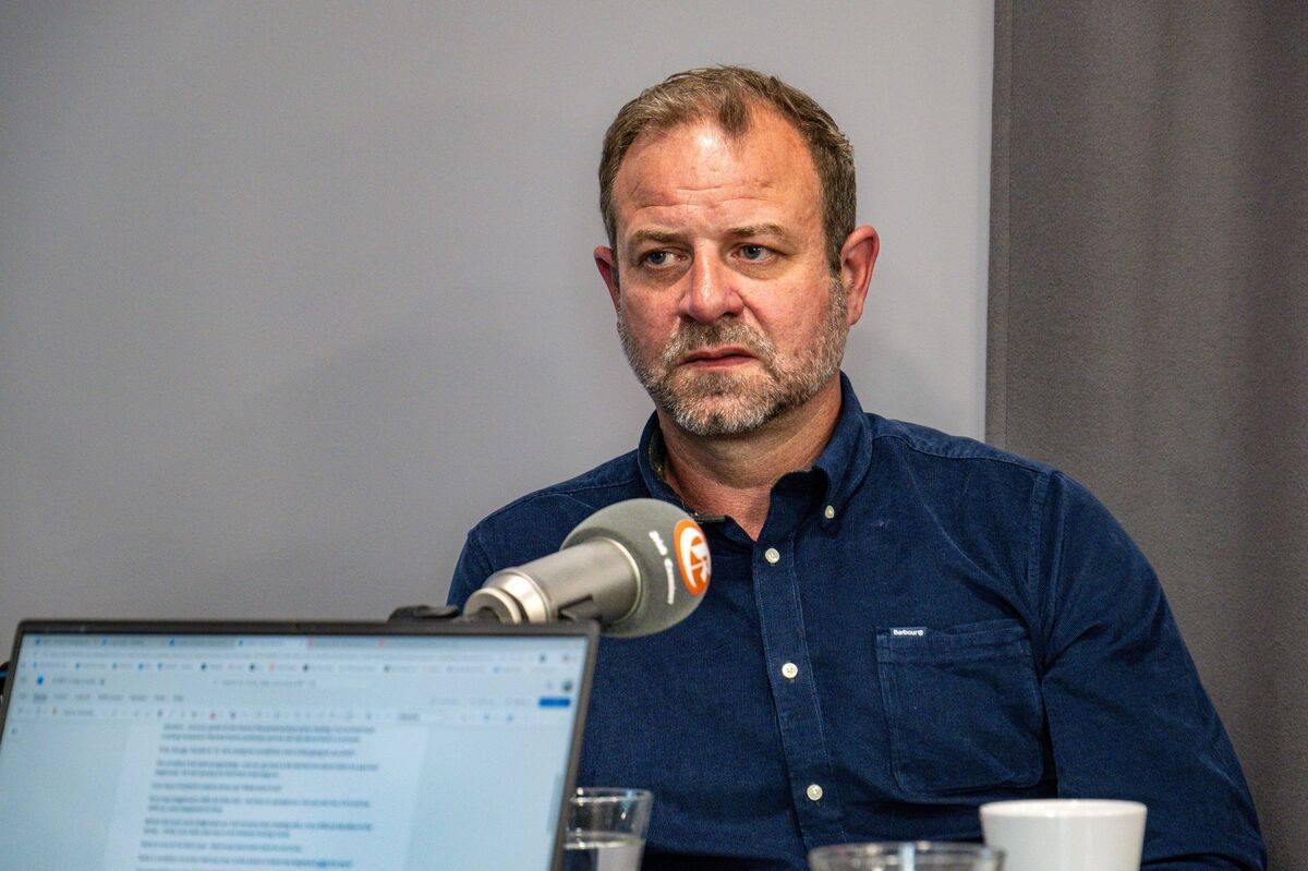  Craig Coady speaking with Deirdre O’Shaughnessy for a podcast in June. A vigil of solidarity with the Coady family will take place on Friday in Cork. Picture: Chani Anderson