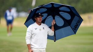 <p>SEEKING SHELTER: Bryson DeChambeau of Crushers GC during day four of LIV Golf United Kingdom 2026 at the JCB Golf and Country Club, Rocester. Pic: Mike Egerton/PA Wire.</p>