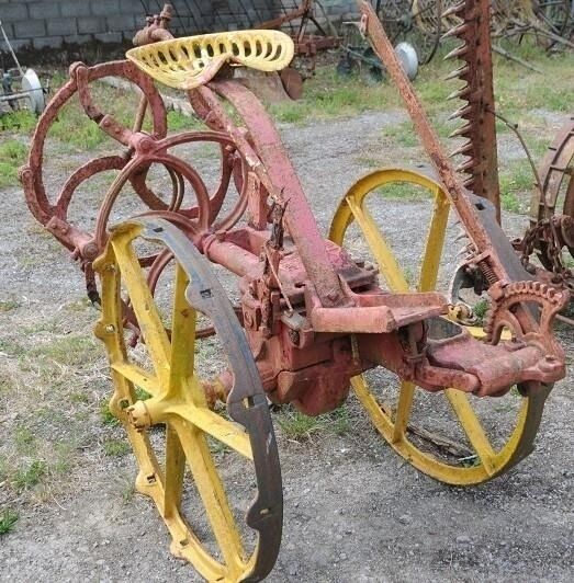 A horse drawn potato digger at Marshs. A horse drawn potato digger at Marshs.