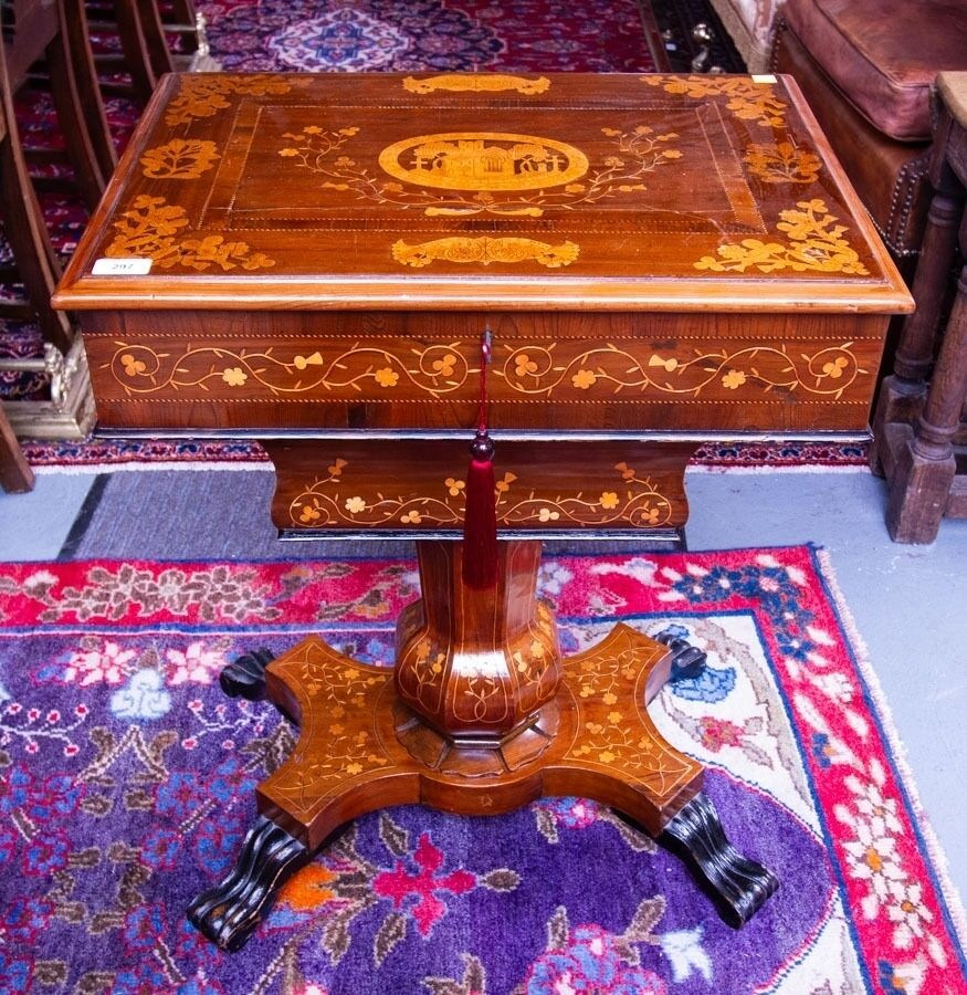 A Killarney wood sewing table at R J Keighery in Waterford.