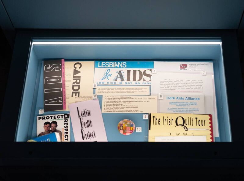 Some of the pieces from the Cork LGBT Archive on permanent exhibit in Cork Public Museum Some of the pieces from the Cork LGBT Archive on permanent exhibit in Cork Public Museum