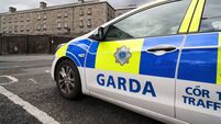 Garda police car at Pearse Street Garda Station in Dublin, Ireland