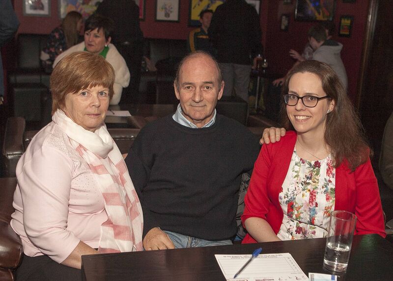 Marion O'Mara with her husband Jim O'Mara and her daughter Jennifer Maher, pictured at a fundraising quiz night in Revolution in aid of Waterford Lions Club. Photo: Joe Evans Marion O'Mara with her husband Jim O'Mara and her daughter Jennifer Maher, pictured at a fundraising quiz night in Revolution in aid of Waterford Lions Club. Photo: Joe Evans