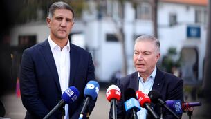 <p>Sydney Swans Chairman Andrew Pridham (R) and CEO Matthew Pavlich speak to the media. Pic: Mark Metcalfe/Getty Images</p> <p>Sydney Swans Chairman Andrew Pridham (R) and CEO Matthew Pavlich speak to the media. Pic: Mark Metcalfe/Getty Images</p>