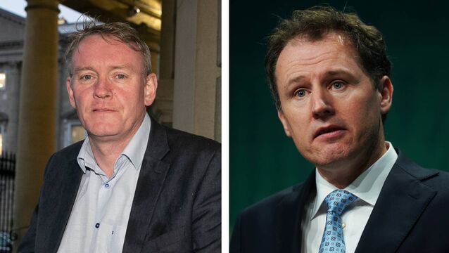 <p>Micheál Carrigy (left) and Charlie McConalogue (right). Mr Carrigy said briefings being held by Mr  McConalogue on the proposed Community Sports Facilities Fund (CSFF) had created confusion among sports clubs. File pictures</p>