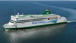 <p>The Irish Ferries vessel James Joyce. Revenues at ferry operator Irish Continental Group increased by €50m to €359.9m in the first half of the year, but higher fuel costs were a factor as profits slipped 2.% to €24m.</p>