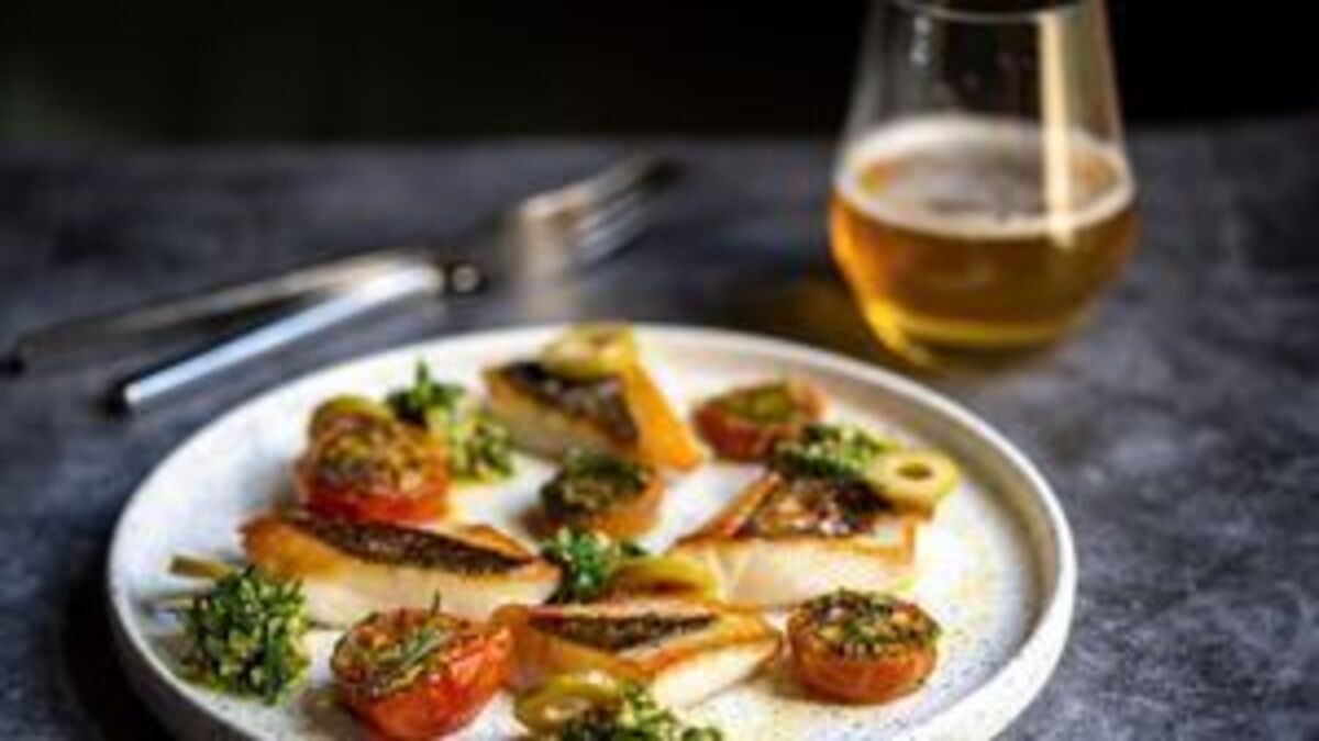 John Dory with Olive Salsa and Roasted Tomatoes