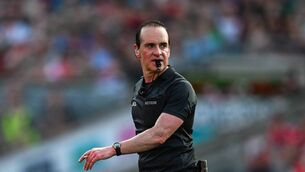 <p>Referee David Coldrick during the GAA Football All-Ireland Senior Championship semi-final match between Mayo and Louth. Pic: Ray McManus/Sportsfile</p>
