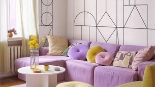 <p>Light-ascending geometric tracery brings the eye both up and outward. Murals from can be scaled to the space and personalised; from €31sq m, Photowall.</p>