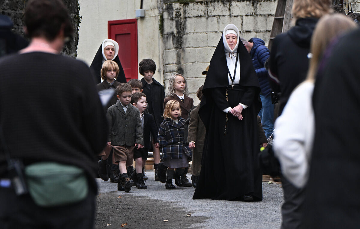 Nuns and children filming The Lost Children of Tuam last year. The film is headed for Toronto following its world premiere at the Galway Film Fleadh. Picture: Ray Ryan Nuns and children filming The Lost Children of Tuam last year. The film is headed for Toronto following its world premiere at the Galway Film Fleadh. Picture: Ray Ryan