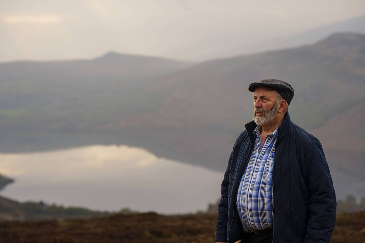 Danny Healy Rae pictured above Commaun Ridge and Caragh Lake. Picture; Jerry Kennelly/Local Story Films