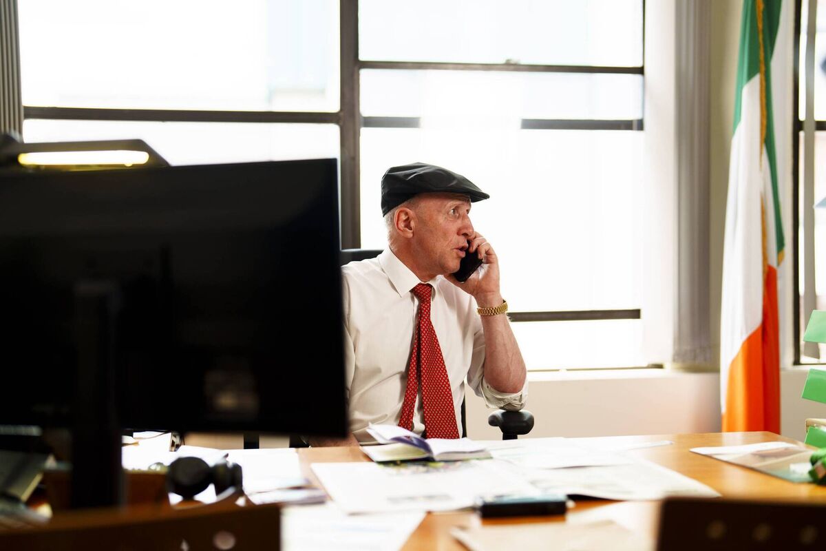 Michael Healy Rae pictured in his office at the Department of Agriculture. Picture; Jerry Kennelly/Local Story Films