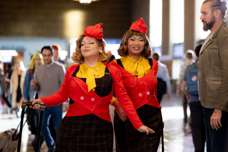 DeeDee (Jujubee) and Tess (Ginger Minj) in 'Stop! That! Train!' DeeDee (Jujubee) and Tess (Ginger Minj) in 'Stop! That! Train!'