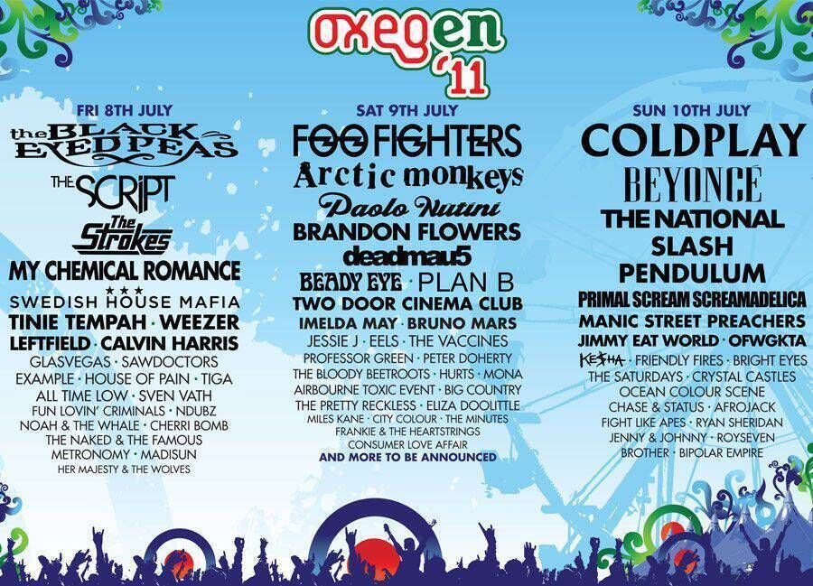 The Oxygen line-up in 2011