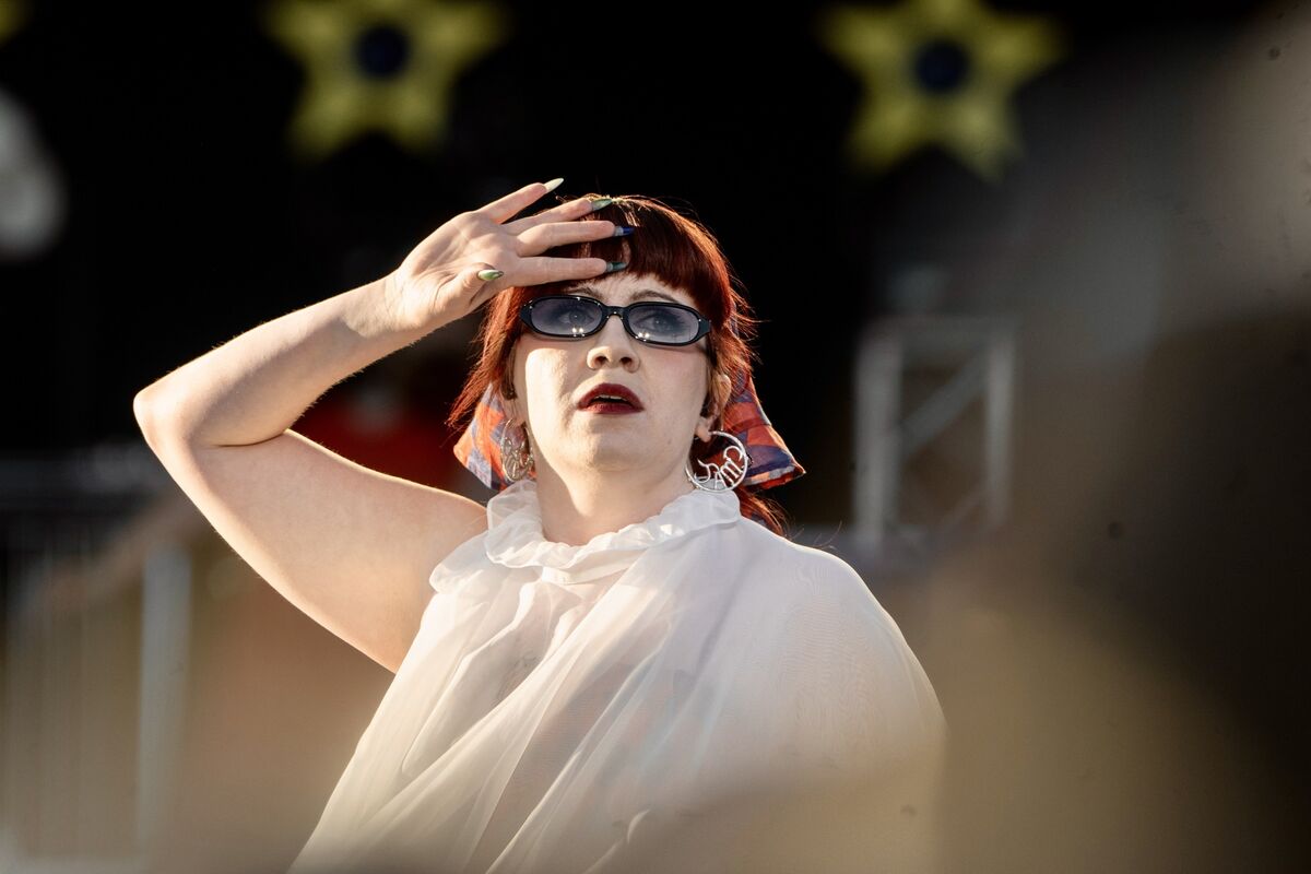 CMAT performs to a packed crowd during her headline show at Virgin Media Park, Cork. Picture: Chani Anderson