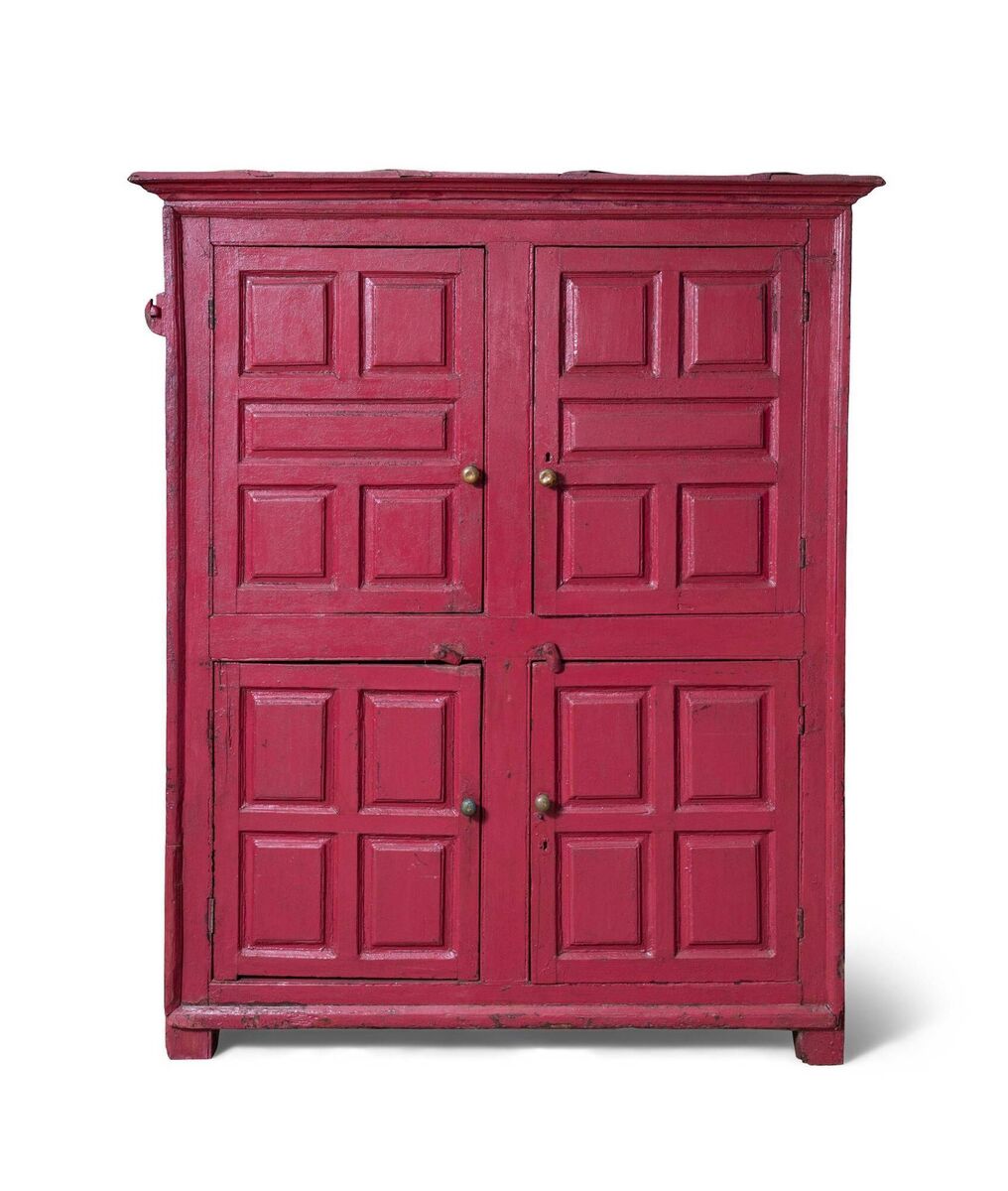 An 18th-century painted larder at Adam's. An 18th-century painted larder at Adam's.