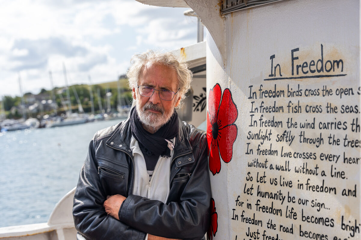 Frank Romano, activist on the Global Sumud Flotilla in Kinsale. Picture: Noel Sweeney