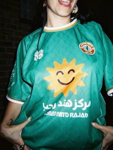 One of the jerseys Adam Doyle designed to support Ionad Hind Rajab. Picture: Ionad Hind Rajab/Instagram