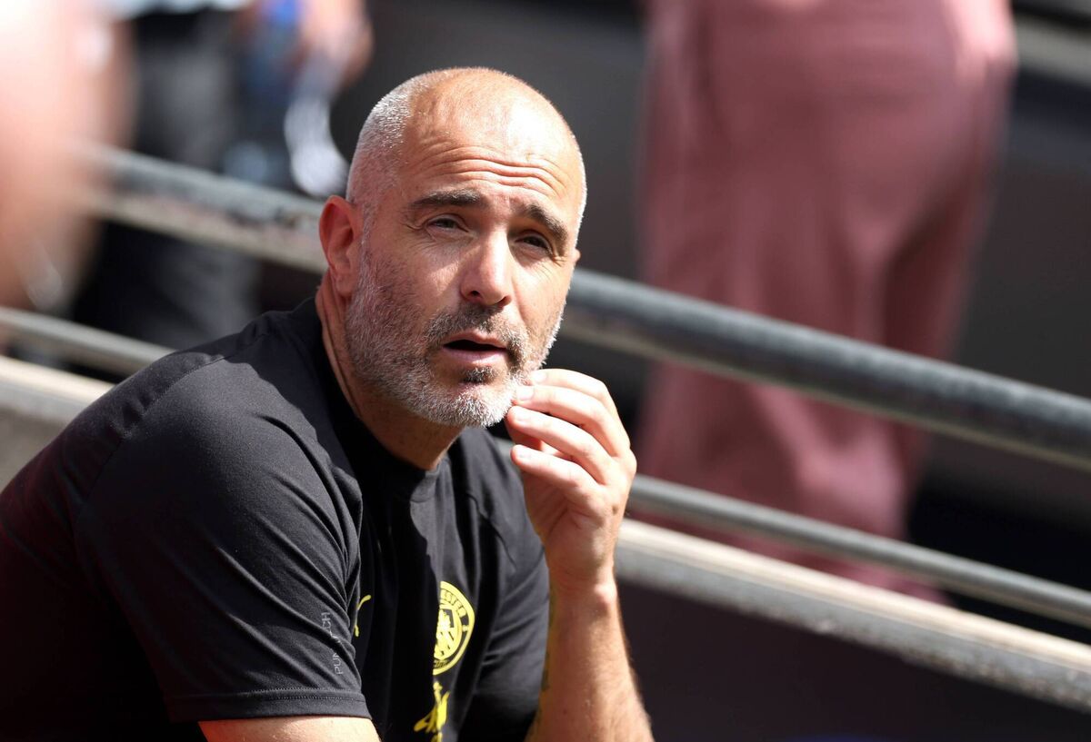 Enzo Maresca, Manager of Manchester City, looks on prior to the 2026 FA Community Shield match between Arsenal and Manchester City at Principality Stadium on August 16, 2026 in Cardiff, Wales. (Photo by Carl Recine/Getty Images)
