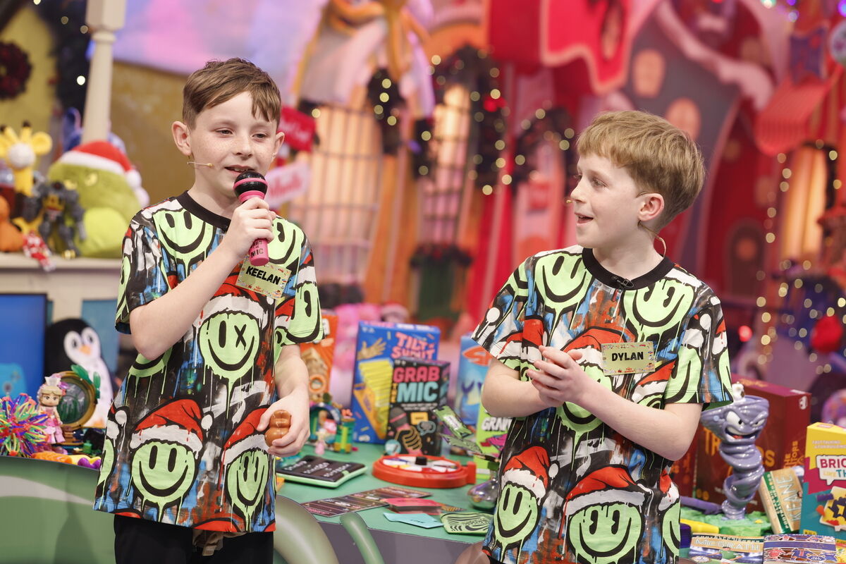  Keelan Tiernan (10) and Dylan Bowe (10) from Dublin, who were toy demonstrators on last year's Late Late Toy Show.