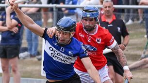 <p> Sarsfields' Barry O'Flynn tries to get away from Charleville's Darren Butler during their Premier SHC clash at Castletownroche. Picture: David Keane.</p> <p> Sarsfields' Barry O'Flynn tries to get away from Charleville's Darren Butler during their Premier SHC clash at Castletownroche. Picture: David Keane.</p>
