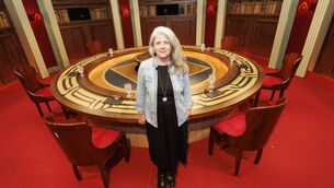 <p>Deirdre McArdle at the round table on the set of The Traitors Ireland at Slane Castle, where some tense scenes will be played out when series two begins. Picture: Andres Poveda</p>