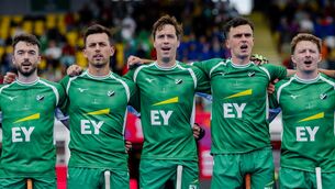 <p>A view of the Ireland team during the national anthem. Pic: ©INPHO/Will Palmer</p> <p>A view of the Ireland team during the national anthem. Pic: ©INPHO/Will Palmer</p>