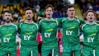 A view of the Ireland team during the national anthem 20/8/2026