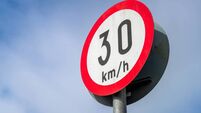 30 kilometers per hour speed limit sign