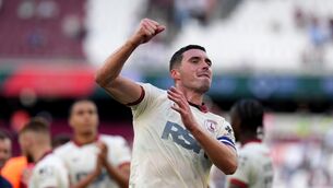 <p>Charlton Athletic's Lloyd Jones celebrates at the final whistle. Pic: Gareth Fuller/PA Wire.</p>