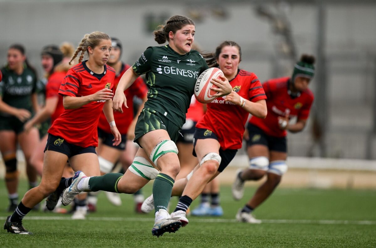 Jemima Adams Verling of Connacht on the way to scoring her side's second try during the Vodafone Womens Interprovincial Championship Round 3 match between Connacht and Munster at Dexcom Stadium in Galway. Photo by Brendan Moran/Sportsfile Jemima Adams Verling of Connacht on the way to scoring her side's second try during the Vodafone Womens Interprovincial Championship Round 3 match between Connacht and Munster at Dexcom Stadium in Galway. Photo by Brendan Moran/Sportsfile