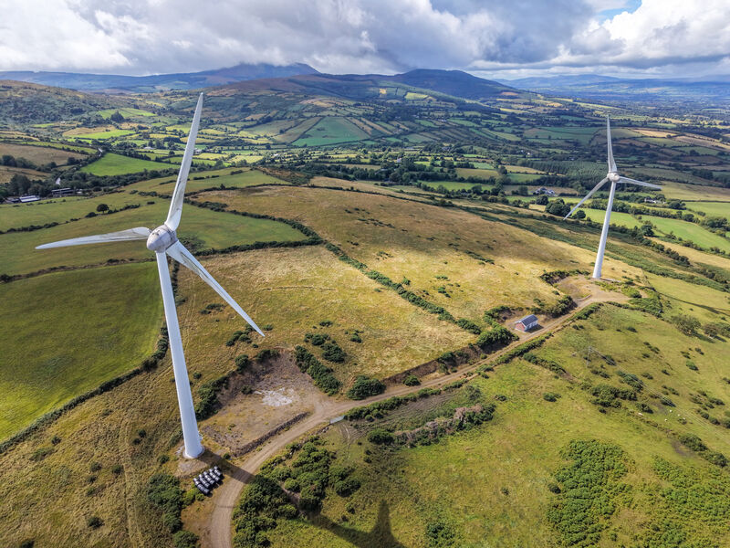 The two turbines of Templederry Wind Farm at Lisgarriff West, near Nenagh, Co Tipperary. Interreg Europe described the project, which began generating power in 2012, as 'an inspiring example of community empowerment'. Picture: Neil Michael
The two turbines of Templederry Wind Farm at Lisgarriff West, near Nenagh, Co Tipperary. Interreg Europe described the project, which began generating power in 2012, as 'an inspiring example of community empowerment'. Picture: Neil Michael