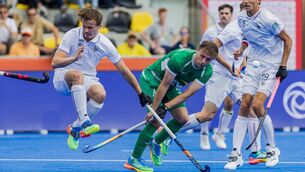 <p>Ireland’s Luke Witherow strikes the ball agains France. Pic ©INPHO/Rodrigo Jaramillo</p> <p>Ireland’s Luke Witherow strikes the ball agains France. Pic ©INPHO/Rodrigo Jaramillo</p>