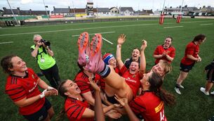 <p>PERFECT PRESENT: Munster's Katie Corrigan is thrown into the air by her teammates in celebrating her 21st birthday. Pic ©INPHO/Ben Brady</p> <p>PERFECT PRESENT: Munster's Katie Corrigan is thrown into the air by her teammates in celebrating her 21st birthday. Pic ©INPHO/Ben Brady</p>