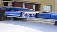 Blue lights on the roof of a Garda Siochana Irish police car